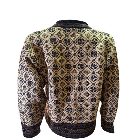 Skjaeveland of Norway Vintage Fair Isle Cardigan Sweater Pure Wool Nordic EUC - Picture 4 of 6